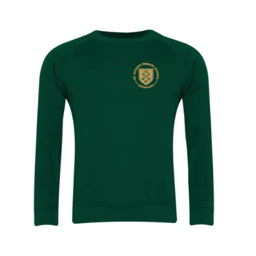 St Peter's Primary School, Bromyard Sweatshirt with logo (EMB)