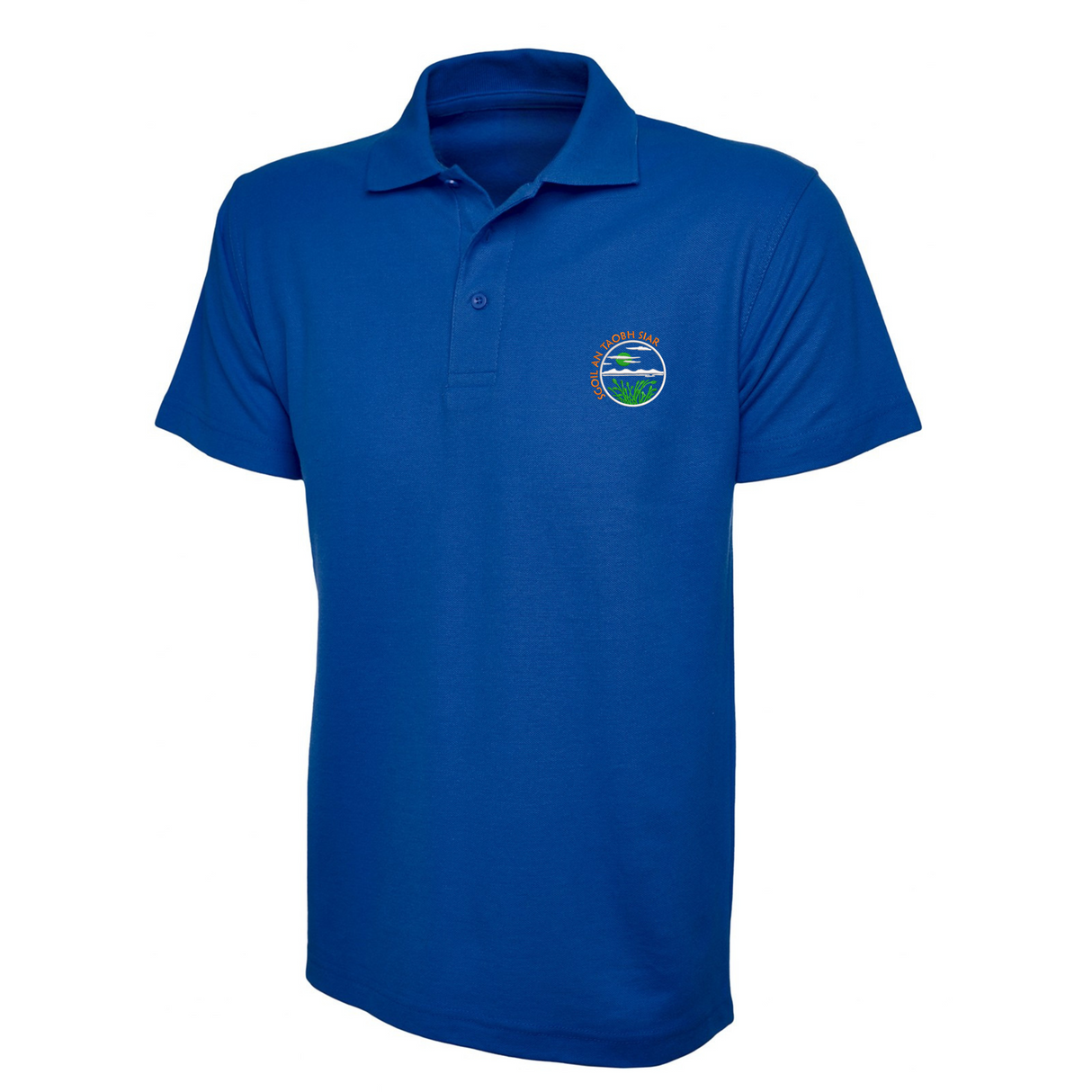 Sgoil An Taobh Siar Polo Shirts with logo Royal Blue & White (Print)