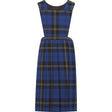 Royal blue Banner Prestwick tartan box pleat school pinafore
