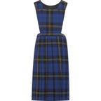 Royal blue Banner Prestwick tartan box pleat school pinafore