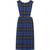 Royal blue Banner Prestwick tartan box pleat school pinafore