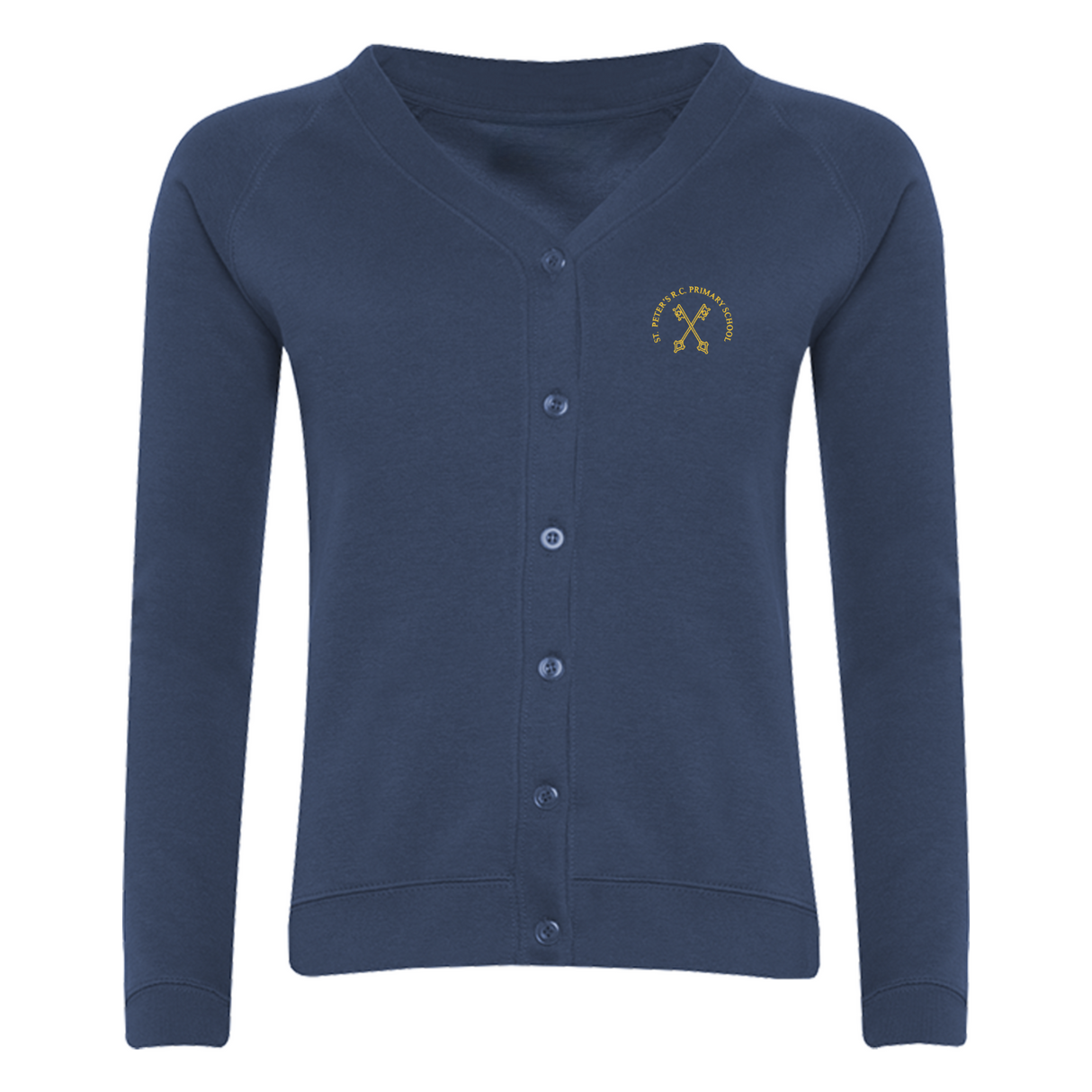 St Peter's RC Primary School Classic Cardigan with logo (EMB)