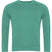 jade green raglan sweatshirt with long sleeves and crew neck on white background