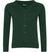 Classic bottle green V-neck cardigan with long sleeves and front button closure