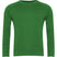 green classic crew neck sweatshirt with long sleeves on white background