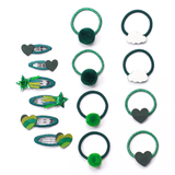 Green School Hair Clips & Bobble Hair Ties | The Essential Set