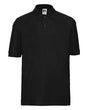 Black Russell classic polycotton school polo shirt