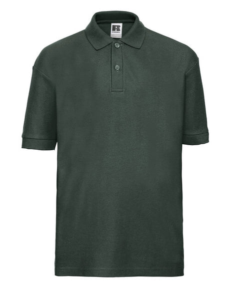 Bottle Green Russell classic polycotton school polo shirt