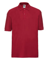 Bright Red Russell classic polycotton school polo shirt