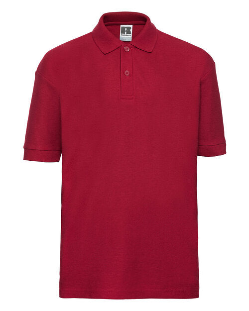Classic Red Russell classic polycotton school polo shirt