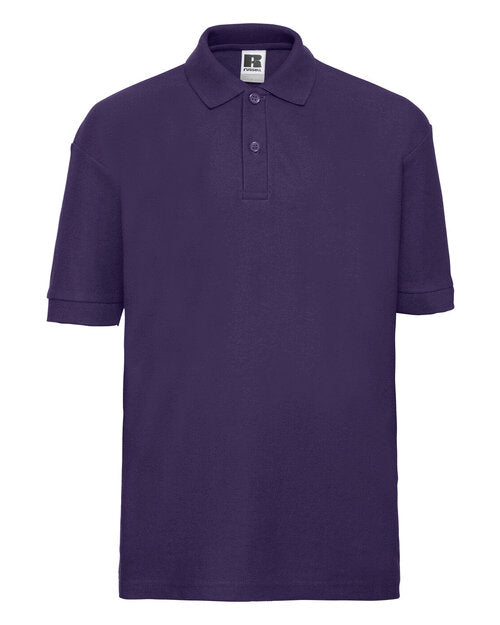 Purple Russell classic polycotton school polo shirt