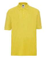 Yellow Russell classic polycotton school polo shirt