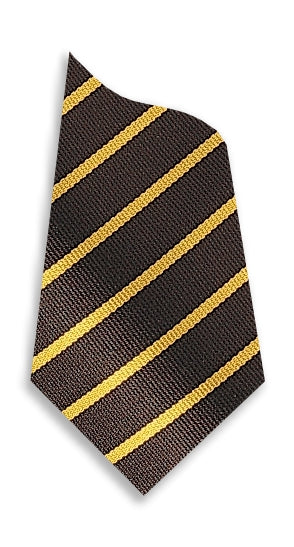 Stock Design Ties Brown with Single Gold Stripe (5402-9107) - Lynendo Trade Store