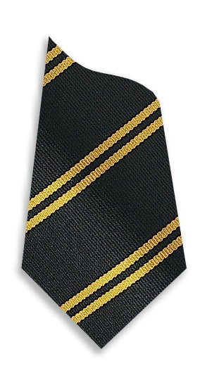 Stock Design Ties Black with Double gold Stripe (5403-9202) - Lynendo Trade Store