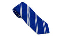 Royal/White Double Stripe Tie | Stylish Clip-On & Elastic Ties