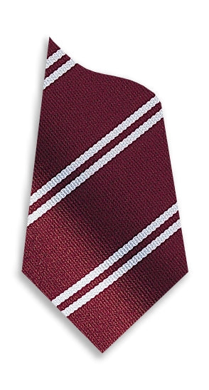 Stock Design Ties Maroon with double White Stripe (5403-9211) - Lynendo Trade Store