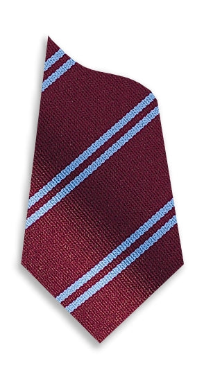 Stock Design Ties Maroon with double Sky Stripe (5403-9214) - Lynendo Trade Store