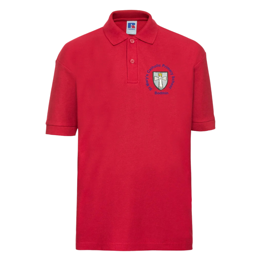St Mary's Primary School Bodmin Bright Red Polo Shirt