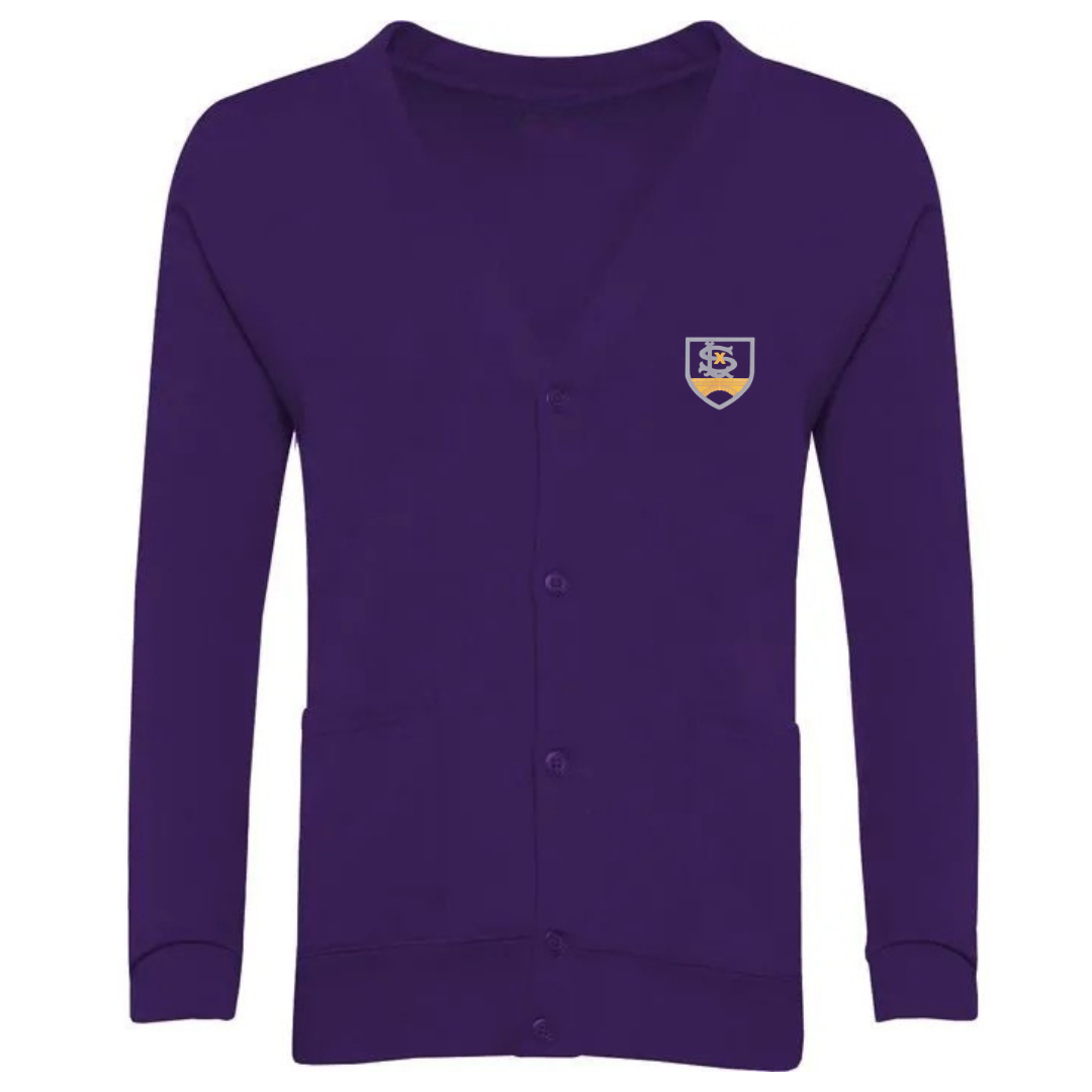 Laxdale Primary School Purple Sweatshirt Cardigan with logo (EMB)