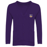 Laxdale Primary School Purple Sweatshirt Cardigan with logo (EMB)
