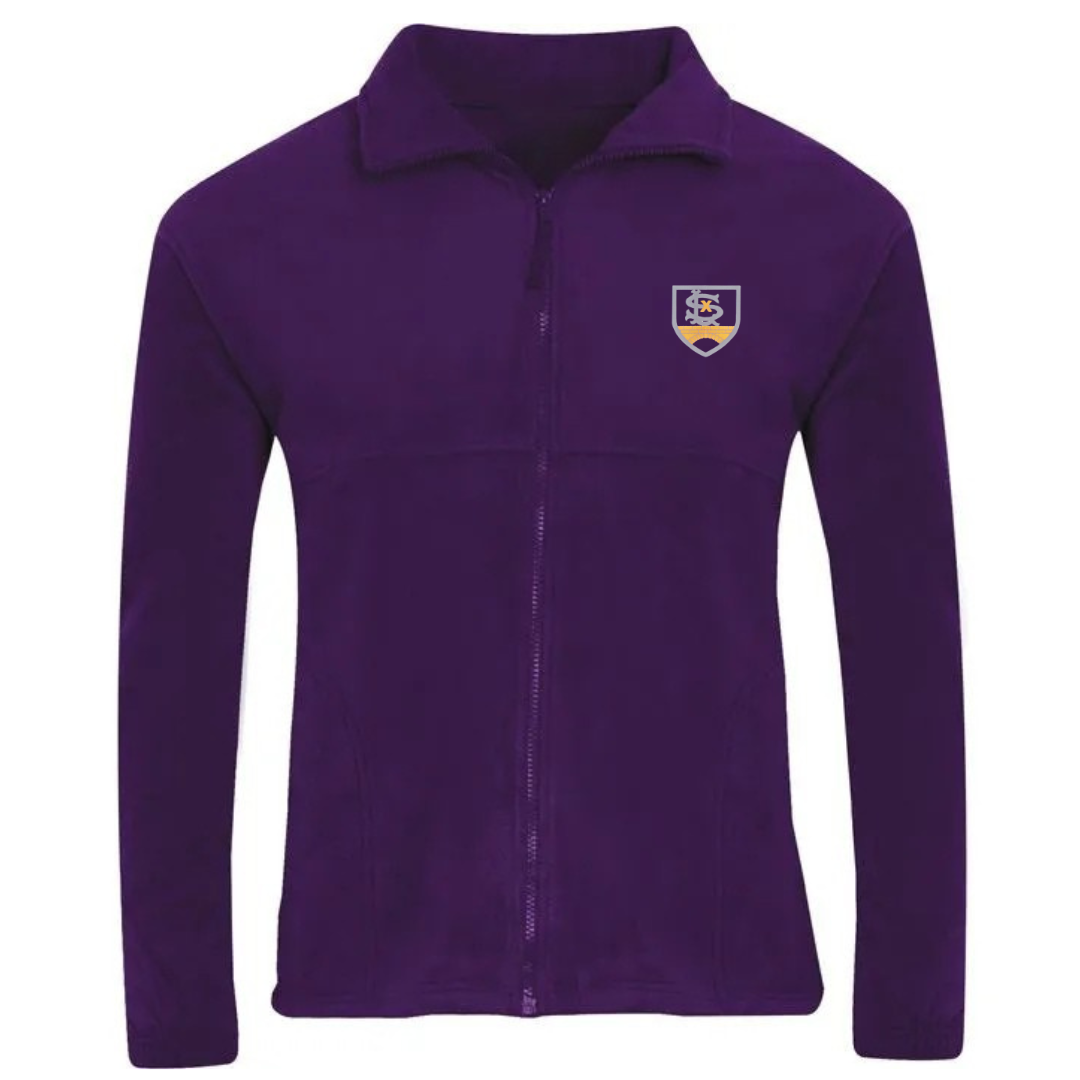 Laxdale Primary School Purple Polar Fleece Jacket with logo (EMB)
