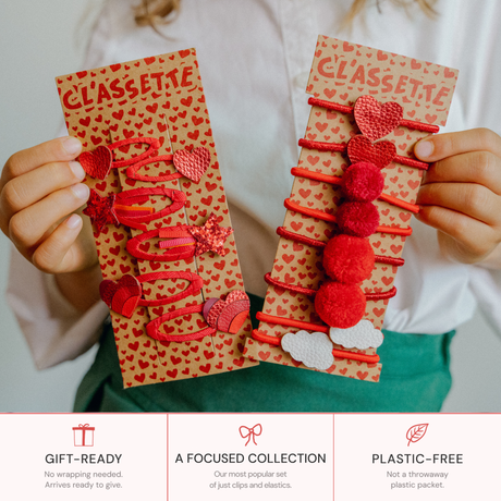Red School Hair Clips & Bobble Hair Ties | The Essential Set