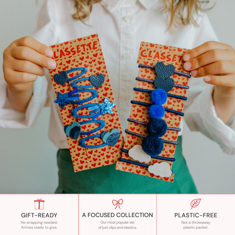 Navy Blue School Hair Clips & Bobble Hair Ties | The Essential Set