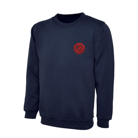 Aberdour Primary School Red OR Navy Classic V- Neck  Sweatshirt with logo (EMB)