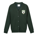 Honeybourne Primary School Cardigan in Bottle Green with logo (Print)