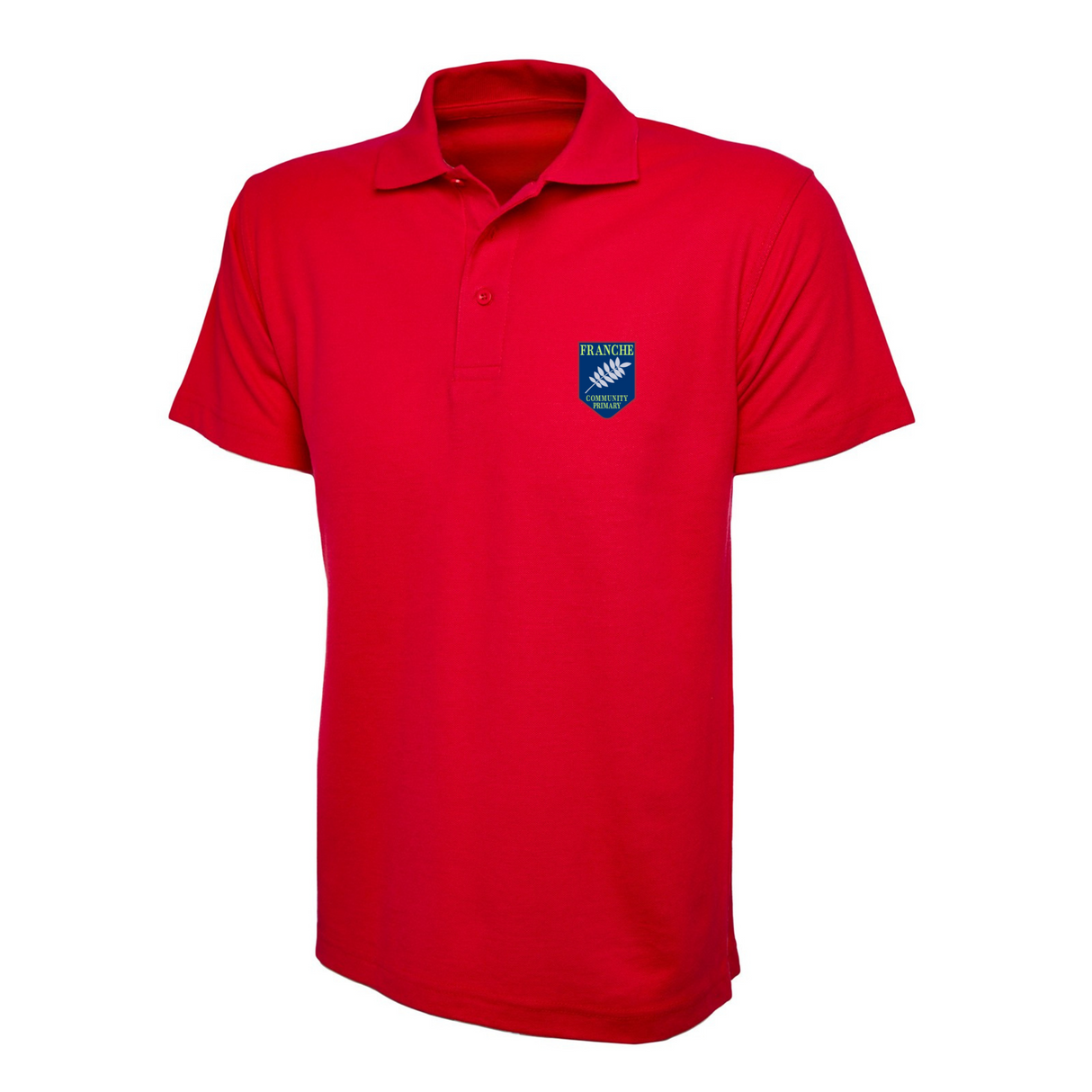 Franche Primary School Red Polo Shirt with logo (EMB)