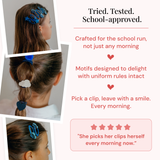 Navy Blue School Hair Clips & Bobble Hair Ties | The Essential Set