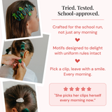 Green School Hair Clips & Bobble Hair Ties | The Essential Set