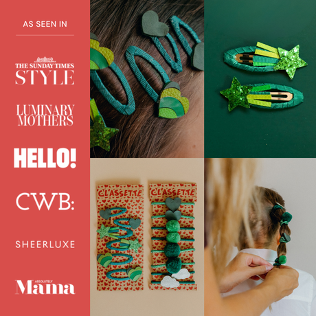 Green School Hair Clips & Bobble Hair Ties | The Essential Set