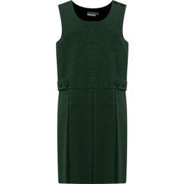 Bottle green Banner Tenby box pleat school pinafore