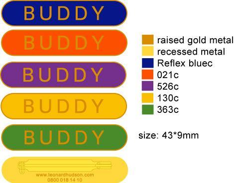 Round End Enamel Bar Badges (6630) - Leonard Hudson Trade Store