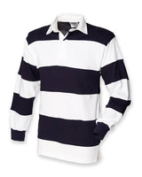 SEWN STRIPE LONG SLEEVE RUGBY SHIRT