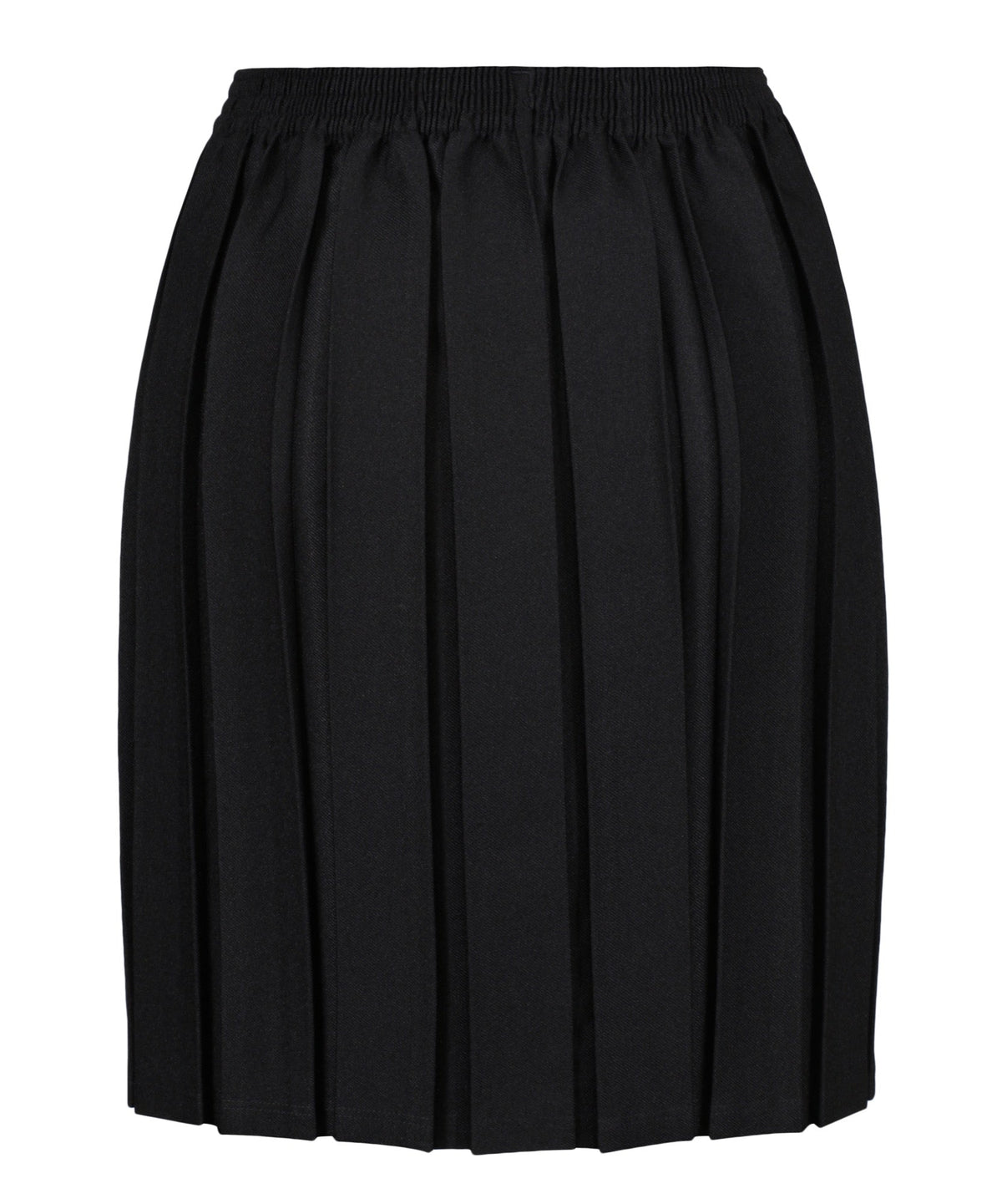 Black Winterbottom's junior girls box pleat school skirt with elasticated waist