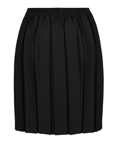 Black Winterbottom's junior girls box pleat school skirt with elasticated waist