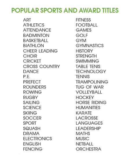 Sports & Award Flashes (6420) - Leonard Hudson Trade Store