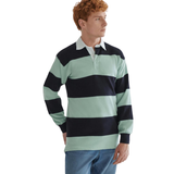 SEWN STRIPE LONG SLEEVE RUGBY SHIRT
