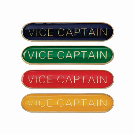 Vice Captain Round End Enamel Badge-Scholar Bar Badge - Leonard Hudson Trade Store