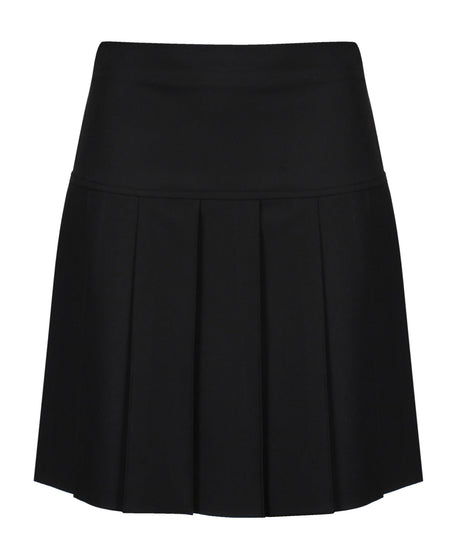 Black Winterbottom's senior girls pleated school skirt with deep waistband