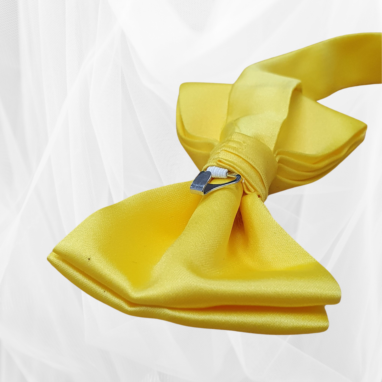 Plain Bright YELLOW BOW TIE - Pre Tied Bow Tie